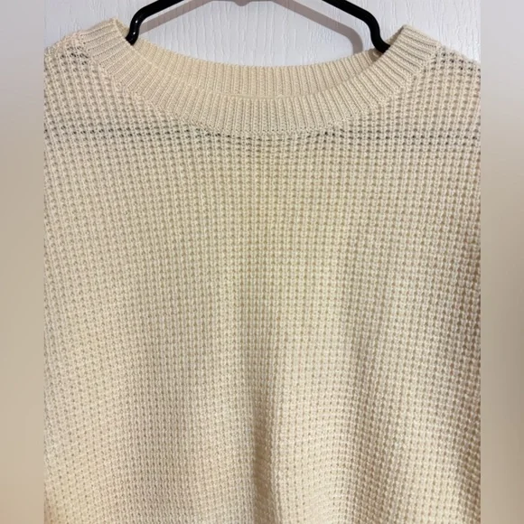 Aritzia Wilfred Isabelli 100% Wool Waffle Knit White/Cream Sweater Size XS - Picture 6 of 13